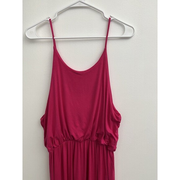 Emerald Women’s  spaghetti strap maxi dress Size 1XL Pink Pullover Elastic Waist - Picture 4 of 11